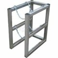 Justrite Stainless Steel Cylinder Tube Rack, 1 Wide x 2 Deep, 16"W x 26"D x 30"H, 2 Cylinder Cap. 35088